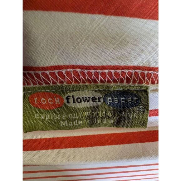 Rock Flower Paper  Shawl Tunic Cover Up Red White Stripe - Picture 3 of 6